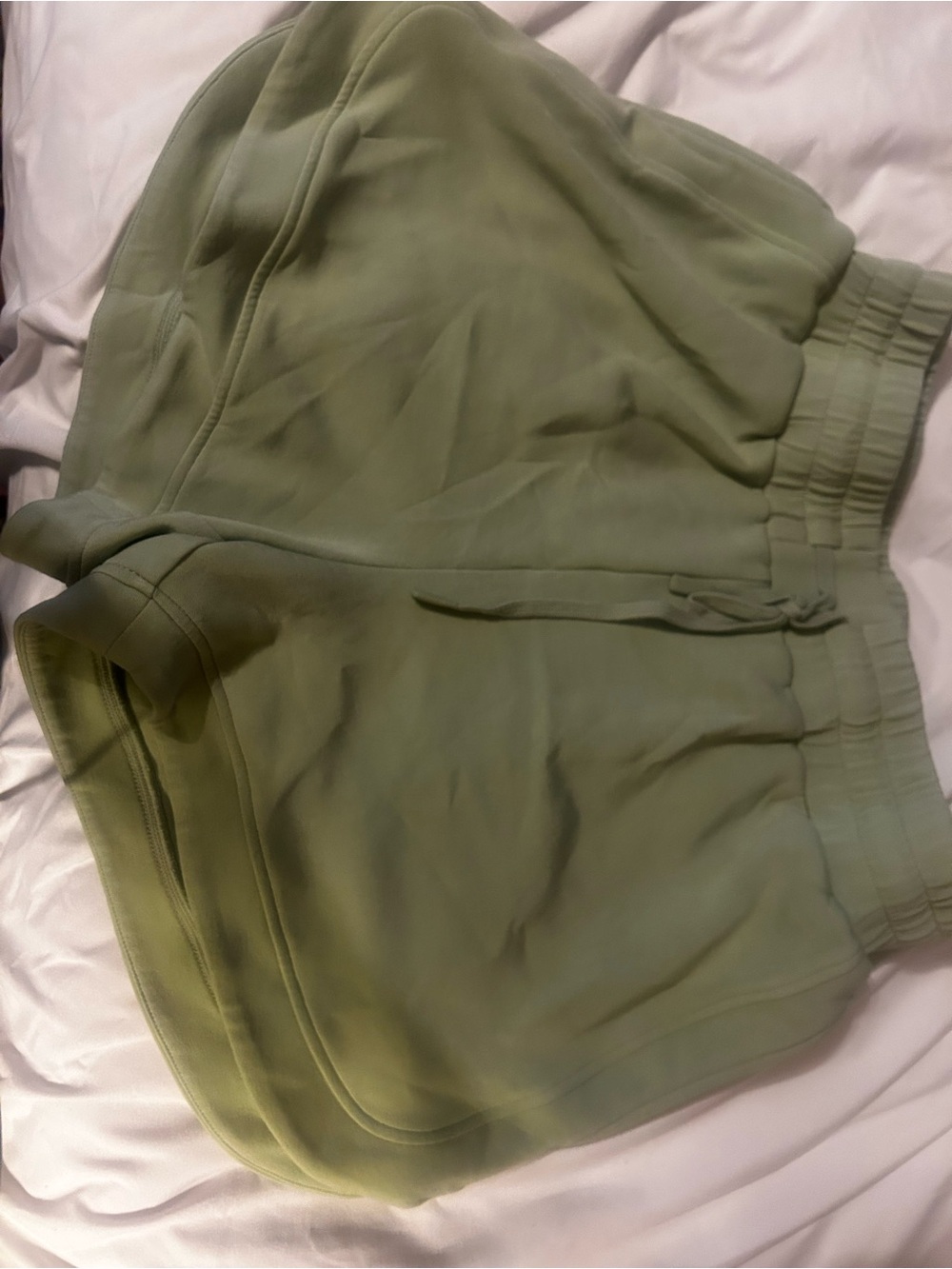Varley Olive Green Athletic Lounge Shorts